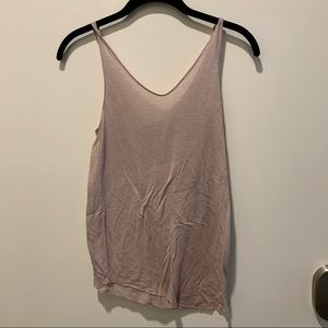 sheer pink tank top